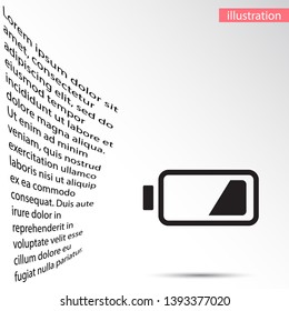 vector icon battery . Lorem Ipsum Illustration design