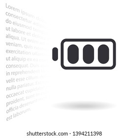 vector icon battery . Lorem Ipsum Illustration design