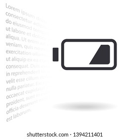 vector icon battery . Lorem Ipsum Illustration design