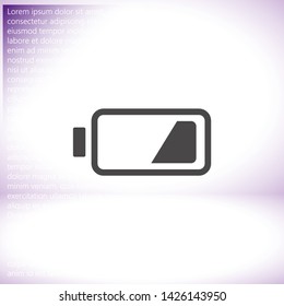 vector icon battery . Lorem Ipsum Illustration design