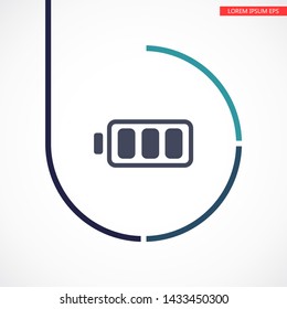 vector icon battery . Lorem Ipsum Illustration design