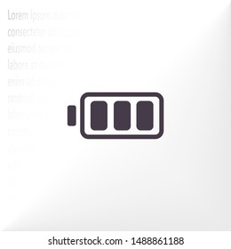 vector icon battery . Lorem Ipsum Illustration design