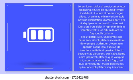vector icon battery . Lorem Ipsum Illustration design