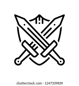 Vector icon for battle gear 
