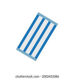 vector icon, beach towel on white background