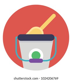 Vector icon of beach toys or sand toys in flat design 