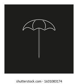 Vector icon, of beach umbrella