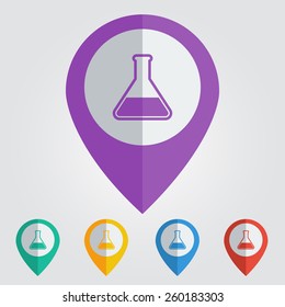 Vector icon beaker. File format eps 10