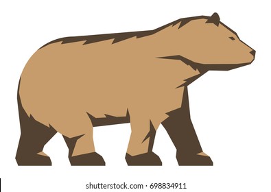 Vector icon of bear on white background.