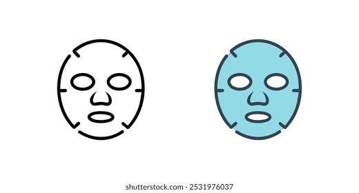 Vector icon of a beauty face mask, representing skincare treatments and wellness routines.