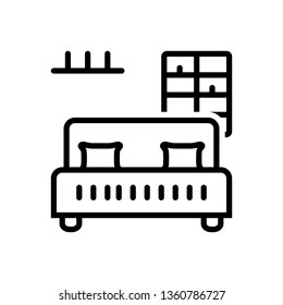 Vector icon for bedroom bar