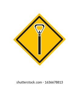 Vector icon, of beer bottle opener
