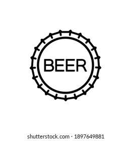 Vector icon with beer cap image