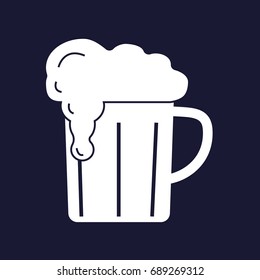 Vector icon of beer mug