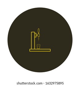 vector icon, beer tap with white background