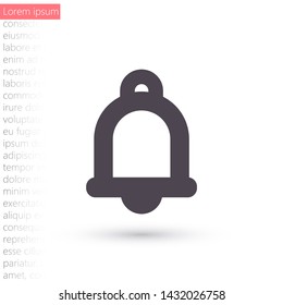 Vector icon bell 10 EPS . Lorem Ipsum Illustration design