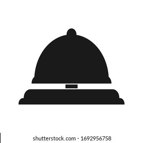 Vector icon of a bell isolated on a white background, flat modern design. Stock illustration for websites and apps
