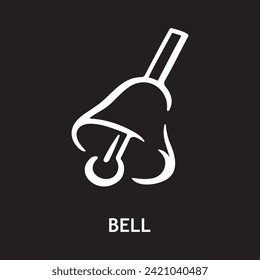 vector icon for bell, musical instruments