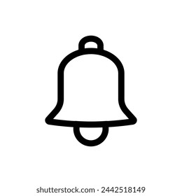 vector icon bell on white background