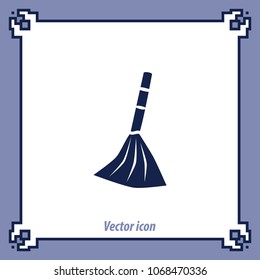 Vector icon besom, vector design element