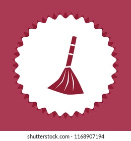 Vector icon besom, vector design element