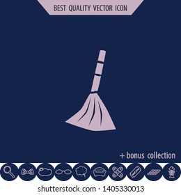 Vector icon besom, vector design element