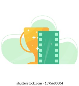vector icon, best movie, most popular movie. Can be used for, landing pages, templates, UI, web, homepage, posters, banners, leaflets, coupons