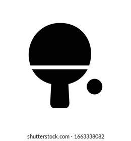 Vector icon of bet and table tennis ball.