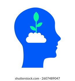 Vector icon for Better Learning. Open book with a brain, symbolizing knowledge enhancement, effective studying, and cognitive development.