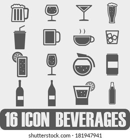 Vector Icon Beverages On white background