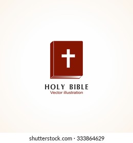 Vector Icon of the Bible. Vector Illustration.