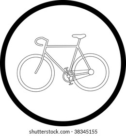 vector icon of bicycle