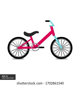Vector icon of a bicycle. Flat design style with white background.