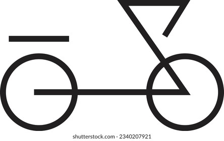 vector icon of bicycle on white background.