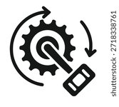 Vector Icon Bicycle pedals turning