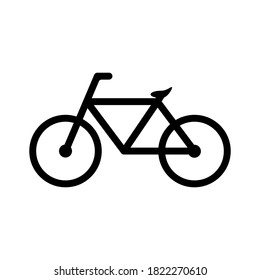 Vector icon of the bike. The bike icon is isolated on a white background.