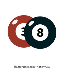 Vector icon of billiard balls