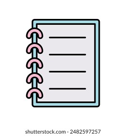 Vector icon of binder paper sheets.