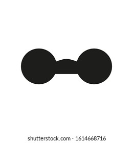 vector icon of binoculars face with simple shapes