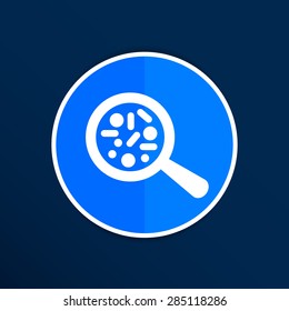 Vector icon Biochemistry microbiology Microorganisms lab Bacterias.