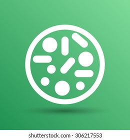 Vector icon Biochemistry microbiology Microorganisms lab Bacterias.