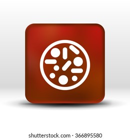 Vector icon Biochemistry microbiology Microorganisms lab Bacterias.