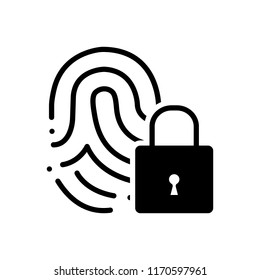 Vector icon for biometric lock