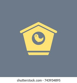 Vector icon of Bird House. Eps-10.