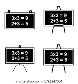 Icono del vector para la placa negra