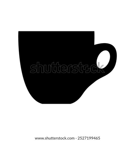 A vector icon of a black espresso cup. Ideal for cafes, coffee shops, and restaurants.