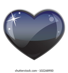 Vector icon - black heart of hate