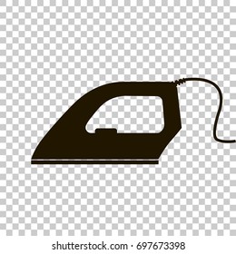 Vector icon of black  iron. Home Appliances