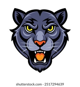 Vector icon Black panther symbol face