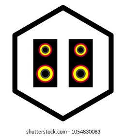 Vector icon black speaker
